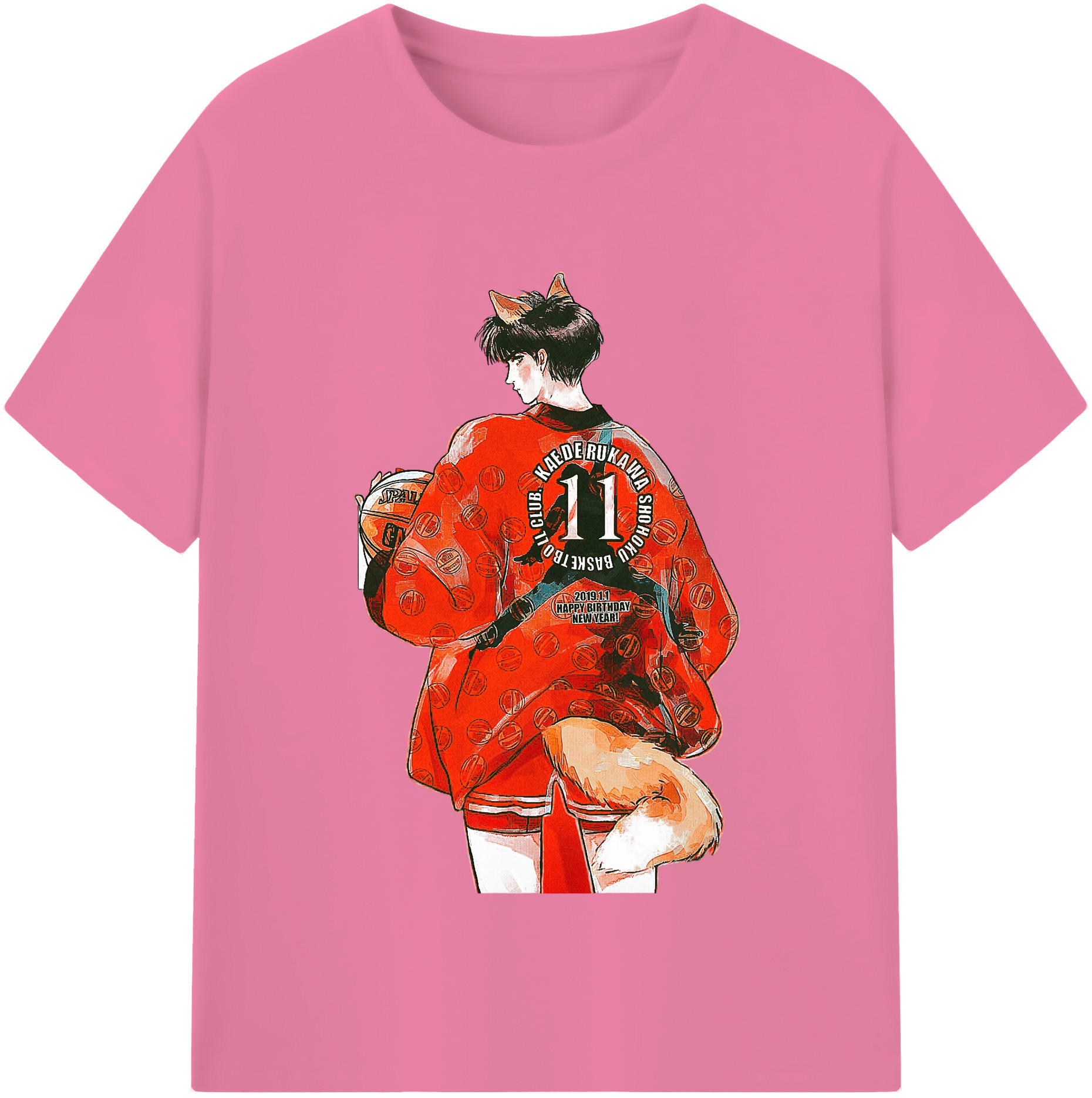 SLAM DUNK／スラムダンク 綿100％半袖Tシャツ（フロントプリント）